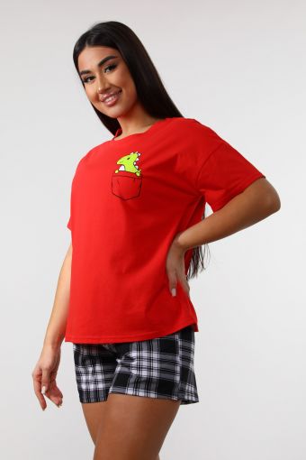 Пижама 88043 (Красный) - Модно-Трикотаж