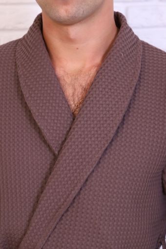 Халат Шаль ВШ-242 мужской (Серо-коричневый) (Фото 2)