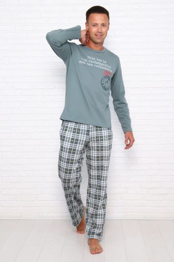 Пижама 57122 (Зеленый) - Модно-Трикотаж