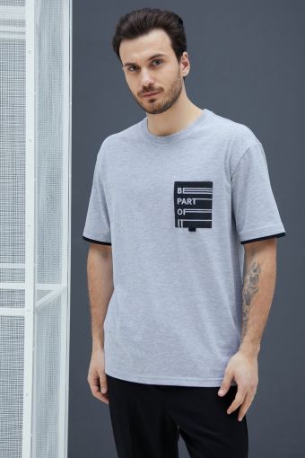 Фуфайка (футболка) BeGood SS22MJ260 Weekend (Серый меланж) - Модно-Трикотаж