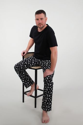 Пижама 88048 (Черный) - Модно-Трикотаж