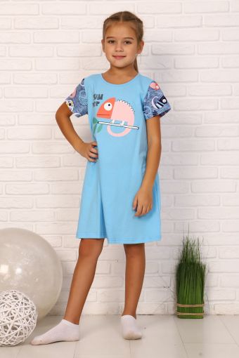 Сорочка Хитруля детская (Голубой) - Модно-Трикотаж