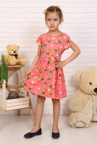 Платье Ананасы детское (Розовый) - Модно-Трикотаж