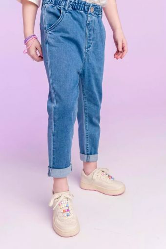 F-98 брюки для девочки (Синий) - Модно-Трикотаж