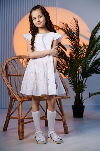 Платье 9184 детское (Белый) - Модно-Трикотаж