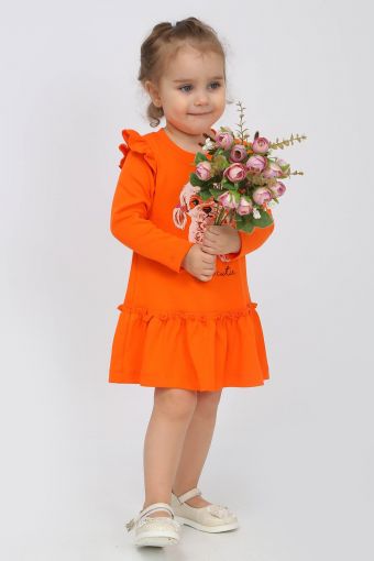 Платье Ёлочка детское (Оранжевый) - Модно-Трикотаж