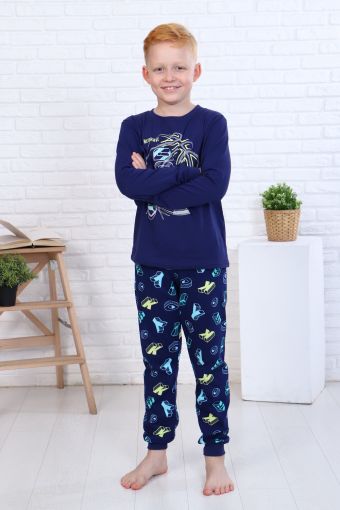 Пижама Мальчишка детская (Темно-синий) - Модно-Трикотаж