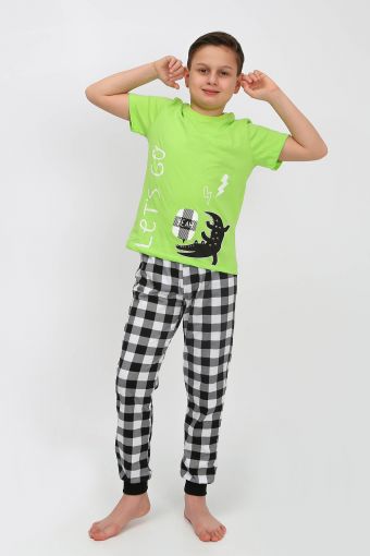 Пижама для мальчика 92182 (Салатовый) - Модно-Трикотаж