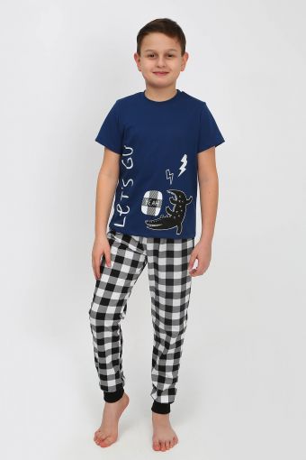 Пижама для мальчика 92182 (Синий) - Модно-Трикотаж