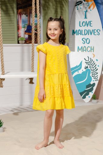 Платье 9184 детское (Желтый) - Модно-Трикотаж