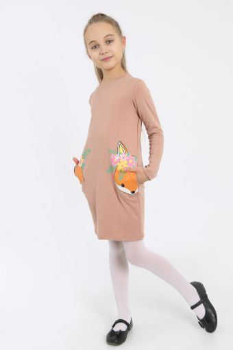 Платье Ксения детское (Светло-коричневый) - Модно-Трикотаж