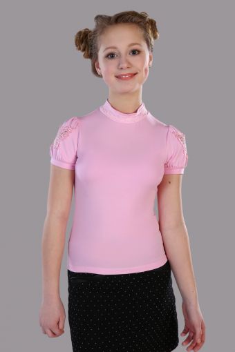 Блузка для девочки Бэлль Арт. 13133 (Светло-розовый) - Модно-Трикотаж