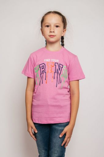 Футболка для девочки 51279 (Розовый) - Модно-Трикотаж