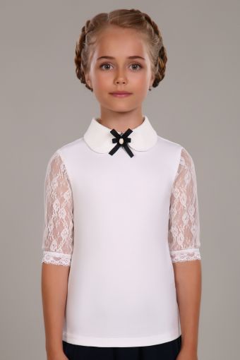 Блузка для девочки Шарлиз Арт. 13237 (Крем) - Модно-Трикотаж