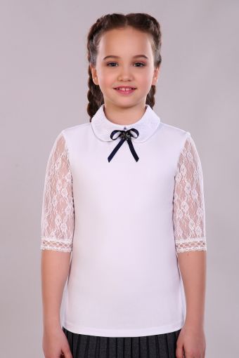 Блузка для девочки Шарлиз Арт. 13237 (Белый) - Модно-Трикотаж