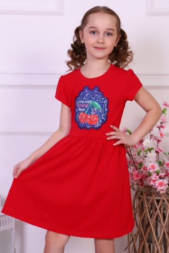 Платье Секретик короткий рукав (Красный) - Модно-Трикотаж