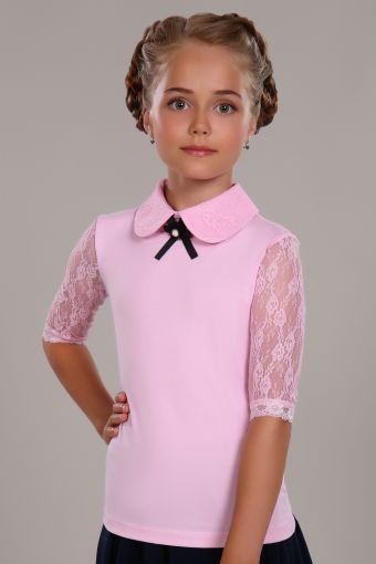 Блузка для девочки Шарлиз Арт. 13237 (Светло-розовый) - Модно-Трикотаж