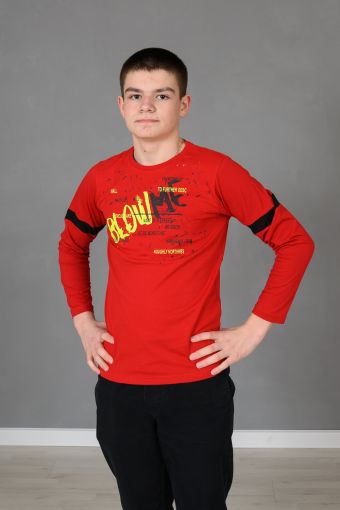 Футболка 83020 подростковая (Красный) - Модно-Трикотаж
