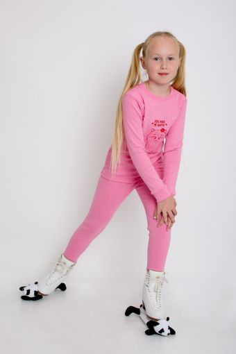 Комплект для девочки Термобелье - 4 детский (Розовый) - Модно-Трикотаж