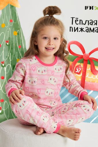 Детская пижама теплая Зефирка (Розовый) - Модно-Трикотаж