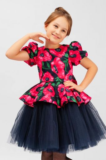 Платье нарядное для девочки SP2010 (Малиновый) - Модно-Трикотаж