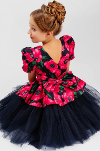 Платье нарядное для девочки SP2010 (Малиновый) (Фото 2)