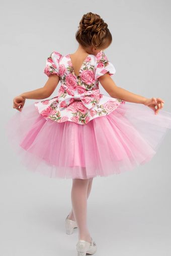 Платье нарядное для девочки SP2010 (Розовый) (Фото 2)
