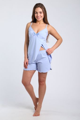 Пижама 35769 (Голубой) - Модно-Трикотаж