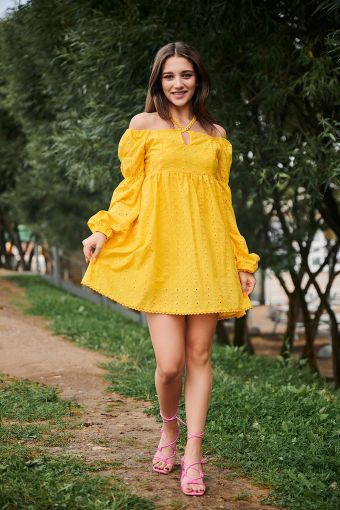Платье 7337 (Желтый) - Модно-Трикотаж