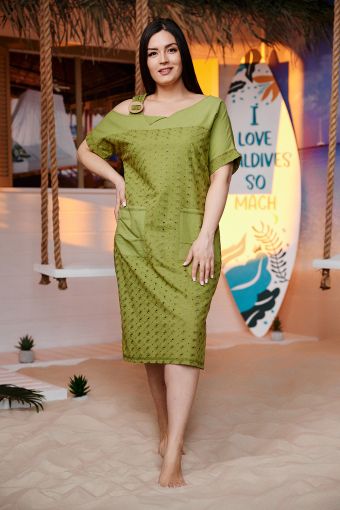 Платье 9181 (Зеленый) - Модно-Трикотаж