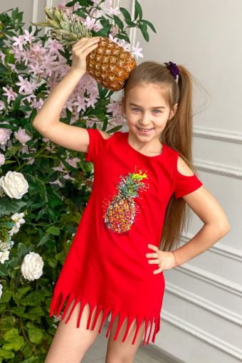 Платье 5055 детское (Красный) - Модно-Трикотаж