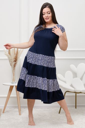 Платье 9190 (Темно-синий) - Модно-Трикотаж