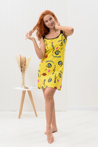 Сорочка женская 8439 (Желтый) - Модно-Трикотаж