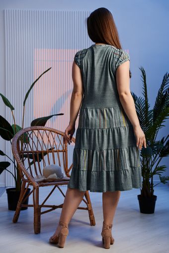 Платье 9190 (Полоса олива) (Фото 2)