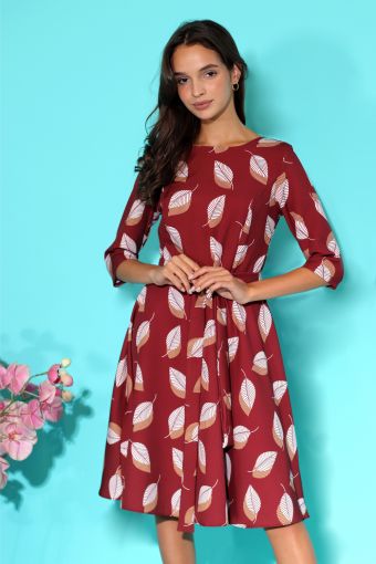 Платье 20612 (Бордовый) - Модно-Трикотаж