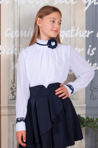 Блузка для девочки SP0301 (Белый) - Модно-Трикотаж