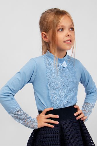 Блузка для девочки SP62995 (Голубой) - Модно-Трикотаж
