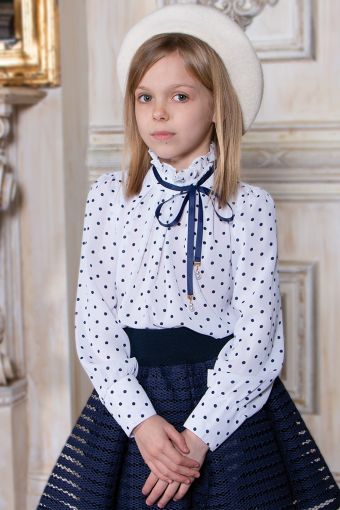Блузка для девочки SP007 (Белый) - Модно-Трикотаж