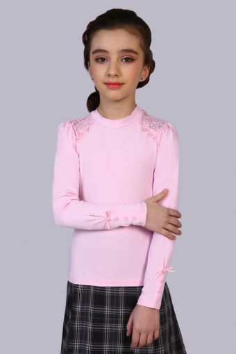 Блузка для девочки Алена арт. 13143 (Светло-розовый) - Модно-Трикотаж
