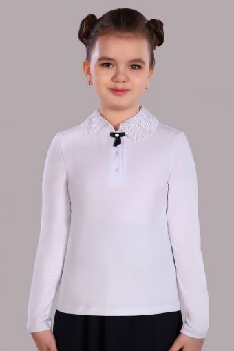 Блузка для девочки Рианна Арт.13180 (Белый) - Модно-Трикотаж