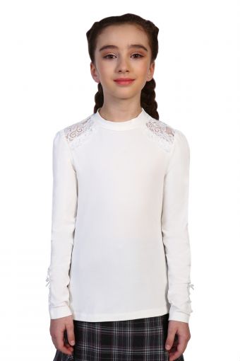 Блузка для девочки Алена арт. 13143 (Крем) - Модно-Трикотаж
