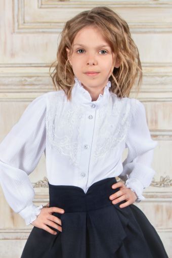 Блузка для девочки SP1900 (Белый) - Модно-Трикотаж