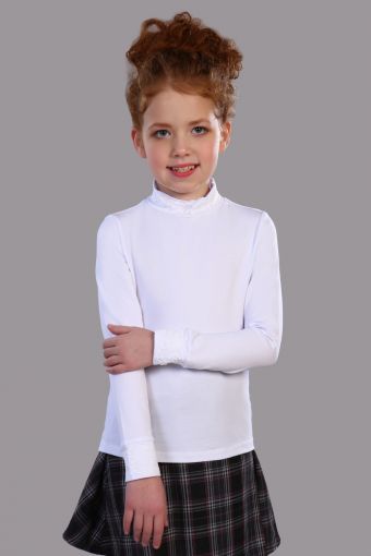Блузка для девочки Дженифер арт. 13119 (Белый) - Модно-Трикотаж