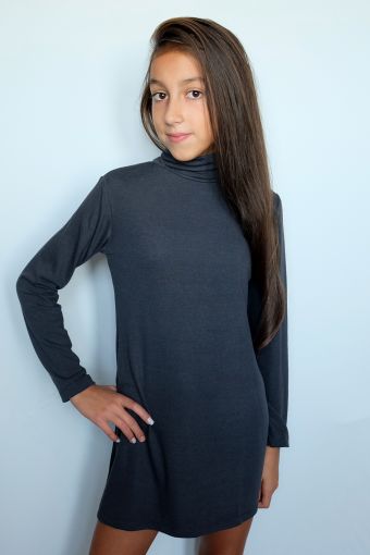 Платье для девочки 83685-ДОШ19 (Серый) - Модно-Трикотаж