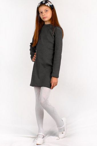 Платье для девочки 83012-ДШ19 (Серый) - Модно-Трикотаж
