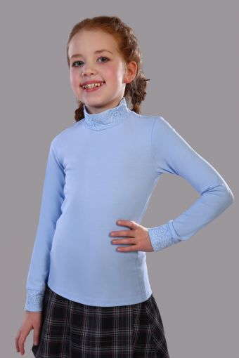 Блузка для девочки Дженифер арт. 13119 (Светло-голубой) - Модно-Трикотаж