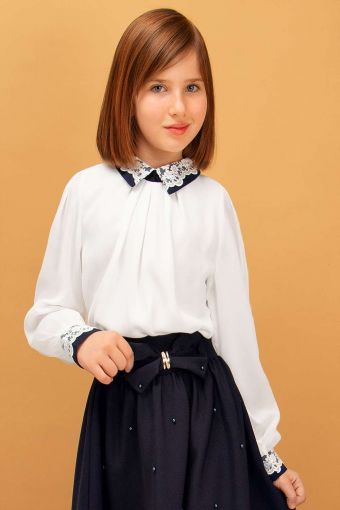 Блузка для девочки SP0302 (Кремовый) - Модно-Трикотаж