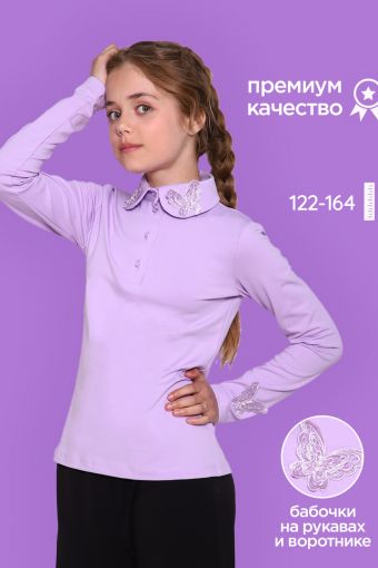 Блузка для девочки Севиль 13284 (Светло-сиреневый) - Модно-Трикотаж
