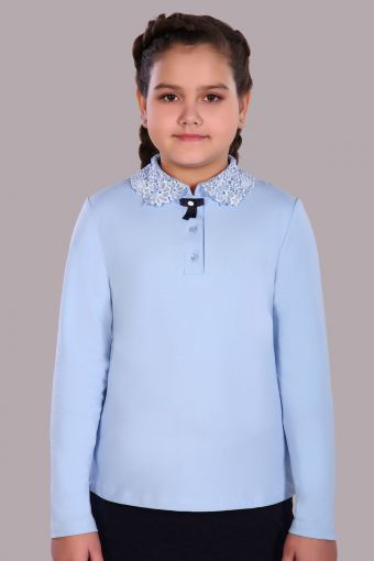 Блузка для девочки Рианна Арт.13180 (Светло-голубой) - Модно-Трикотаж