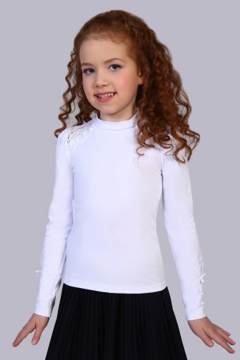Блузка для девочки Алена арт. 13143 (Белый) - Модно-Трикотаж